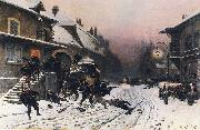 Neuville, Alphonse de The Attack at Dawn oil painting reproduction